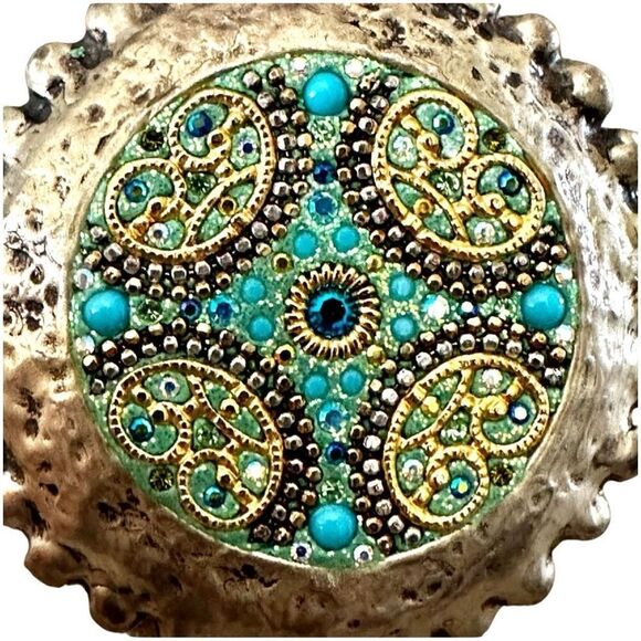 ORIT SCHATZMAN Sterling Silver 925 blue  Swarovski Crystal Necklace - Picture 8 of 8